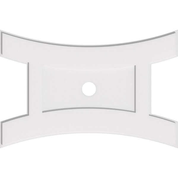 Ekena Millwork Haven Architectural Grade PVC Ceiling Medallion, 38"W x 25 3/8"H x 3"ID x 8 1/4"C x 1"P, One-Piece CMP38X25HN-03000 - main